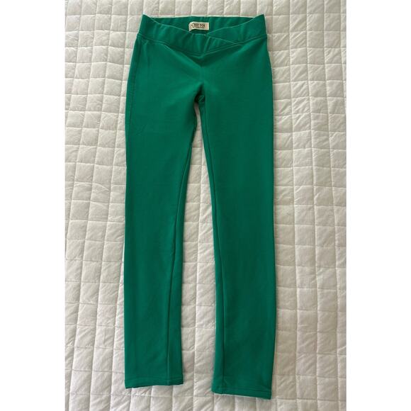 CEST TOI Womens Pants Green Pull On Stretch Skinny Leggings Low Rise Ponte | M - Picture 1 of 10